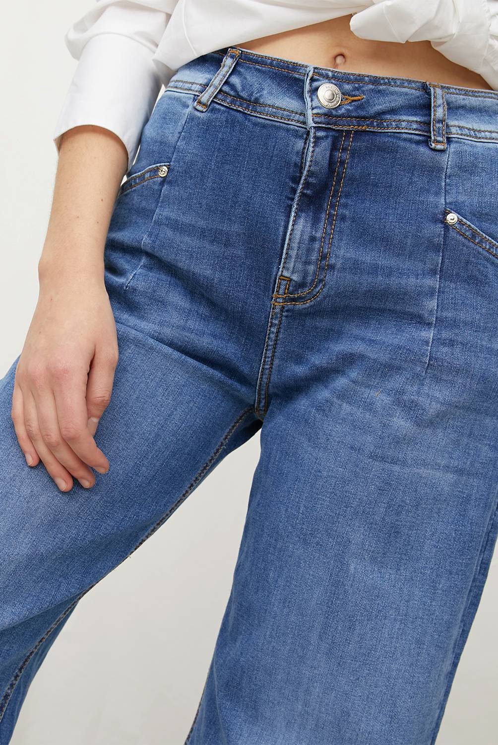 BASEMENT - Jeans Culotte Tiro Alto Mujer