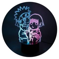 3DILUTION - Lámpara 3D Naruto Y Hinata Dual Negra