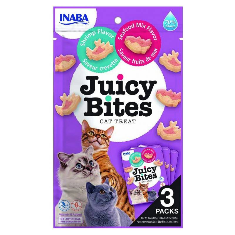 MIMADOGS - Snack Para Gatos Juicy Bites Camaron Y Mariscos
