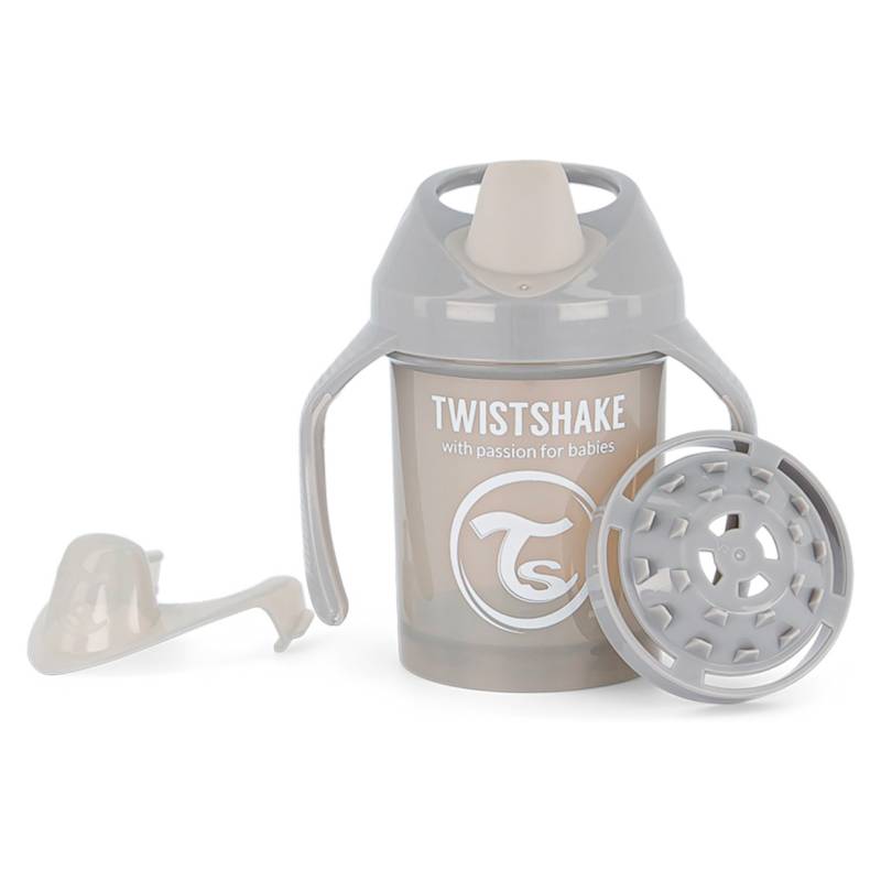 TWISTSHAKE - Vaso Antiderrame Mini Cup 230 Ml 4+M Gris Twistshake