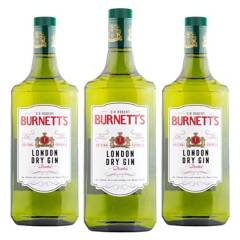 BURNETTS - Pack X 3 Gin Burnetts London Dry 1000 Ml 40Alc