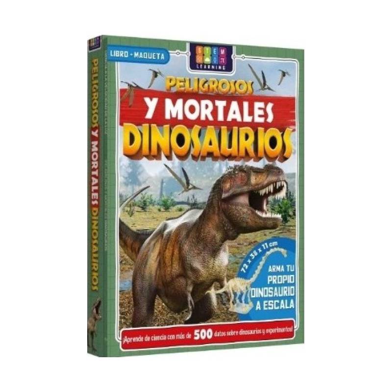 LIBRERO Peligrosos Y Mortales Dinosaurios Libro Maqueta 
