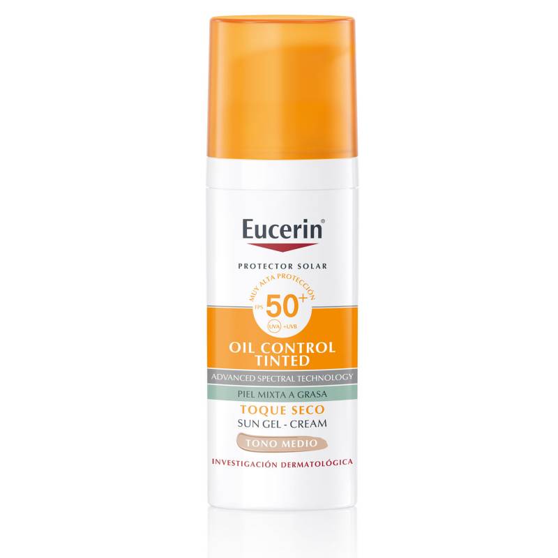 EUCERIN - Protector Solar Facial Oil Control Color tono medio SPF50 50ml