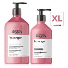 LOREAL PROFESSIONNEL - Set XL Potenciador de Largo Shampoo 750ml + Acondicionador 500ml