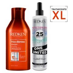 REDKEN - Set XL Shampoo Control Frizz Dismiss 500ml + Spray Multi-beneficios One United 400ml Redken