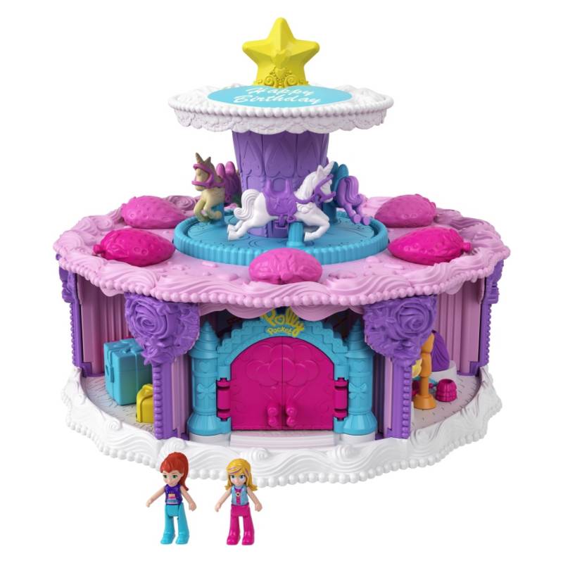 Polly Pocket - Set De Juego Mattel Pastel De Cumpleaños Sorpresa