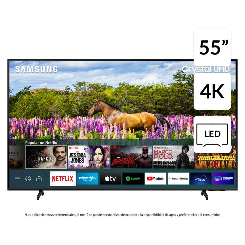 SAMSUNG - LED 55" AU8000 Crystal 4K UHD Smart TV