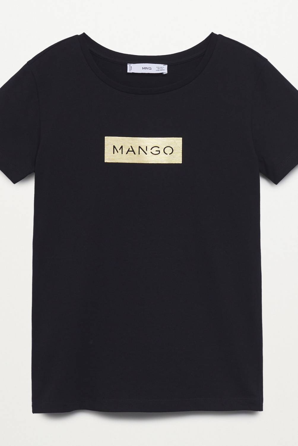 MANGO - Polera Algodón Estampado Logo Pstmango Mujer