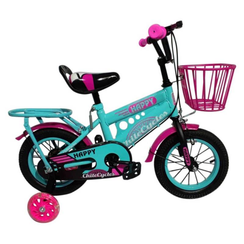 CHILEINFLABLE - Bicicleta Infantil Rosada Aro 12