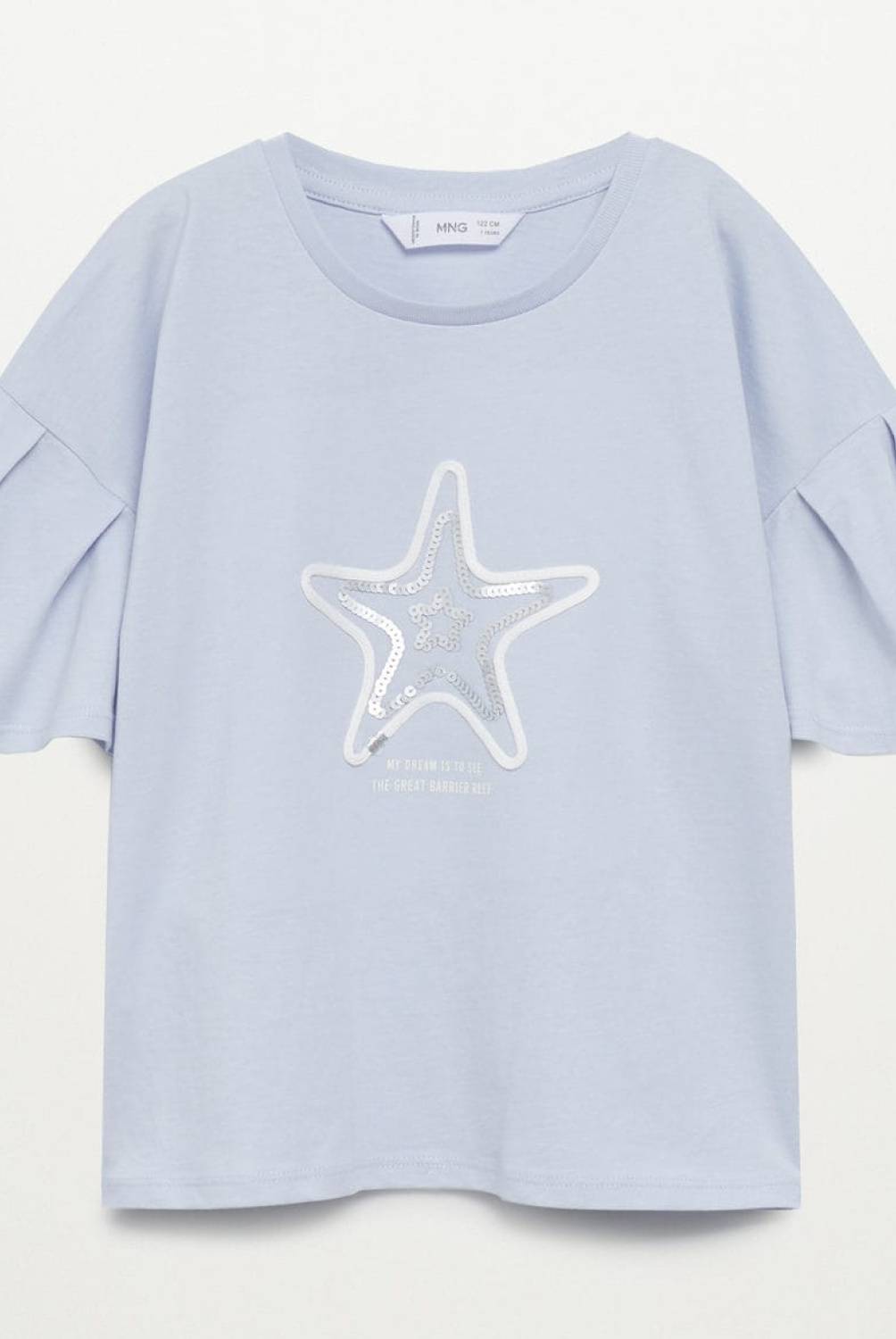MANGO KIDS - Camiseta Algodón Orgánico Lentejuelas