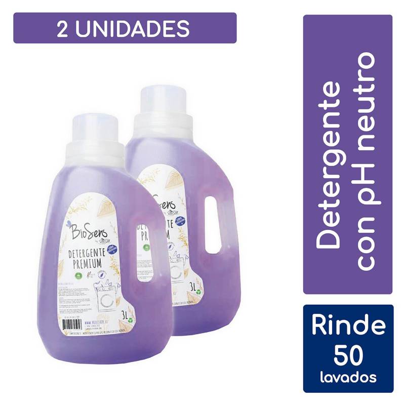 BIOSENS - Pack 2 Detergentes Premium 3L Hipoalergénico