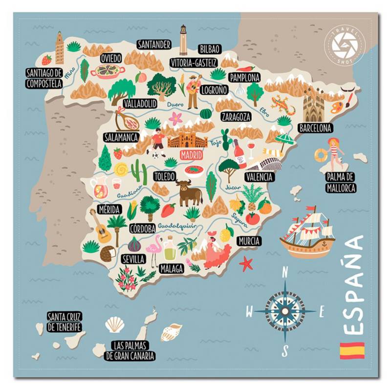 TRAVELSHOT - Mapa España Con Realidad Aumentada