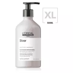 LOREAL PROFESSIONNEL - Shampoo Matizador Rubios-Grises Silver Serie Expert 500 Ml Loreal Professionnel