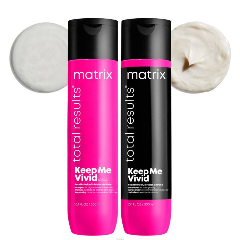MATRIX - Set Cuidado del Color Sin Sulfatos Keep Me Vivid Shampoo Sin Sulfatos 300 ml + Acondicionador 300