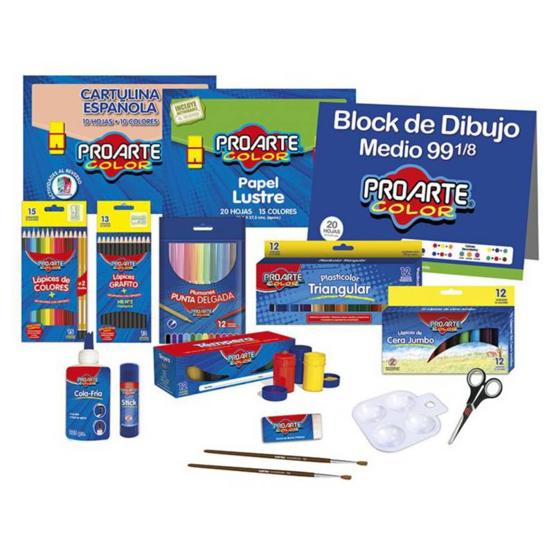 en términos de camino Cayo PROARTE Pack Escolar Manualidades Proarte | falabella.com