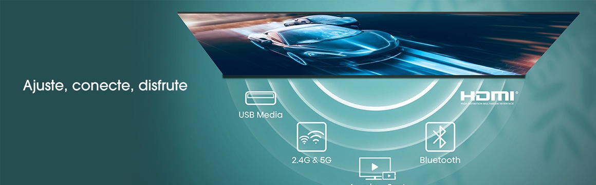 Conectividad bluetooth 5G USB HDMI U70 hisense