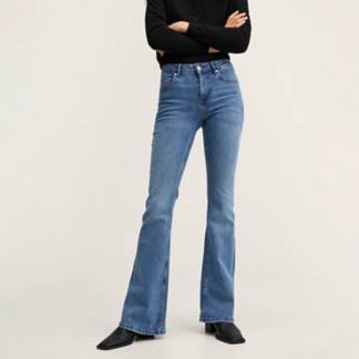 MANGO - Mango Jeans Flare Tiro Medio Mujer