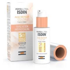 ISDIN - Protector Solar Facial Fotoultra Age Repair Color FPS 50 50 ml con Triple Acción Antiedad ISDIN