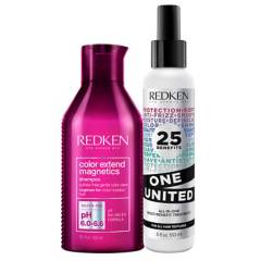 REDKEN - Set Protección Color Extend Magnetics Shampoo 300ml + One United 150 ml Redken