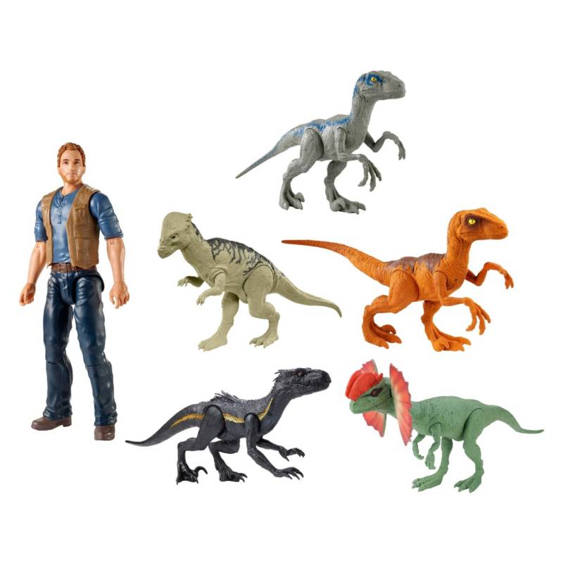 JURASSIC WORLD Jurassic World , Velociraptor Blue De 12 Pulgadas, Dinosaurio  De Juguete 