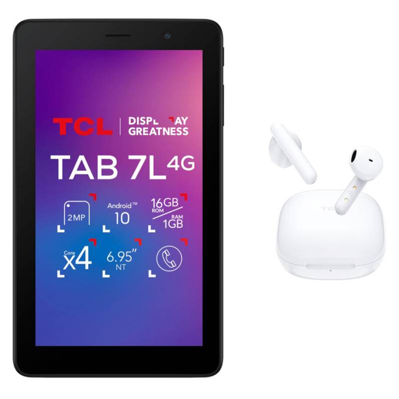 TCL - Tablet Tcl Tab 7L 4G  Audifono Bluetooth