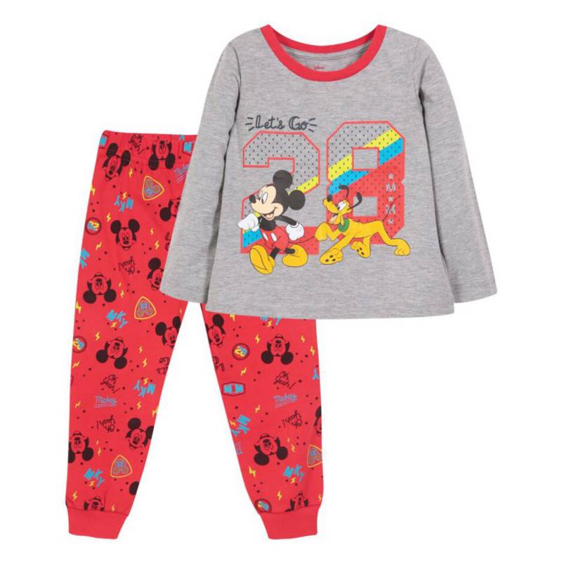 Pijama Rojo Gris Mickey Mouse Disney