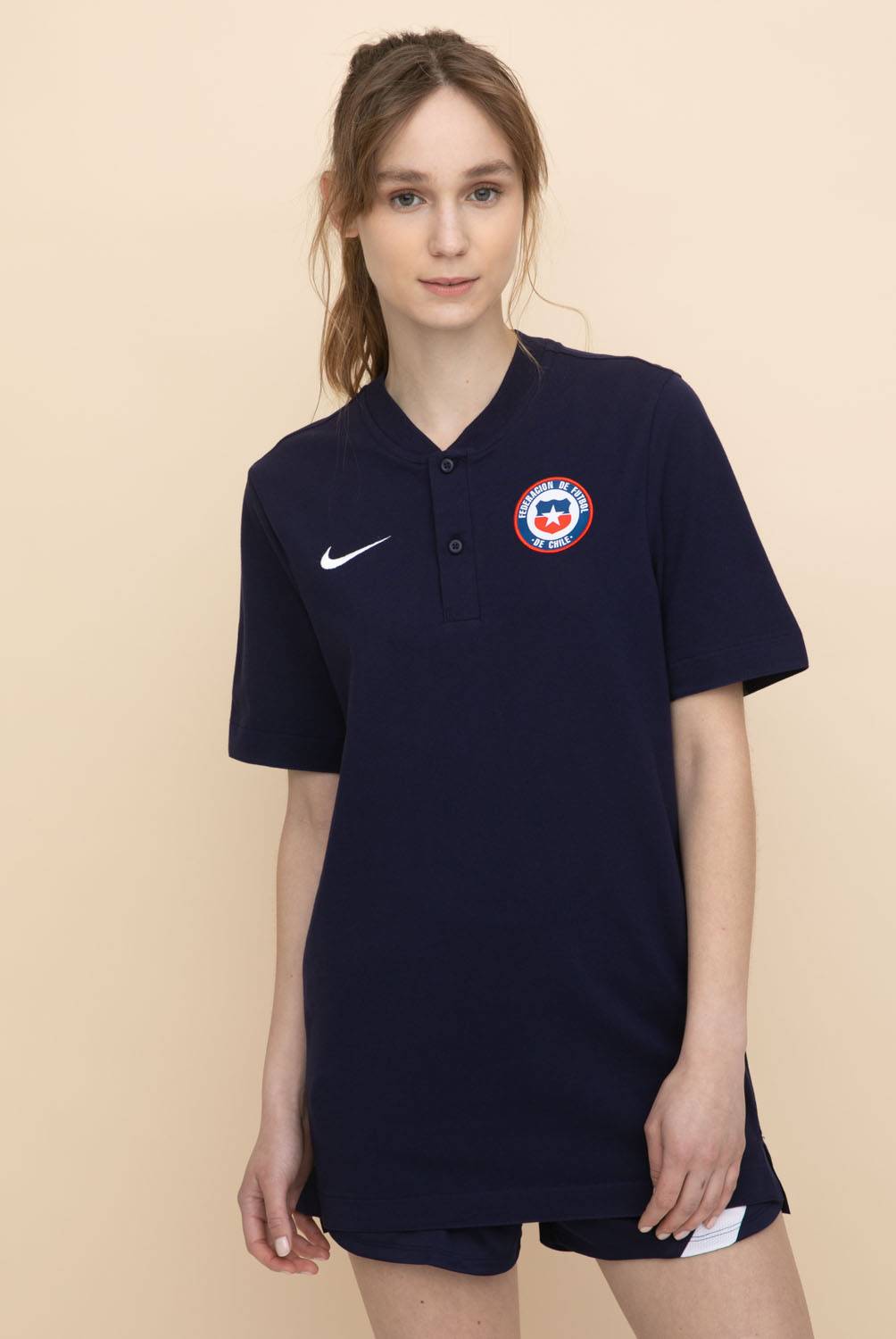 NIKE - Camiseta Polo Chile Mujer Fútbol Prematch
