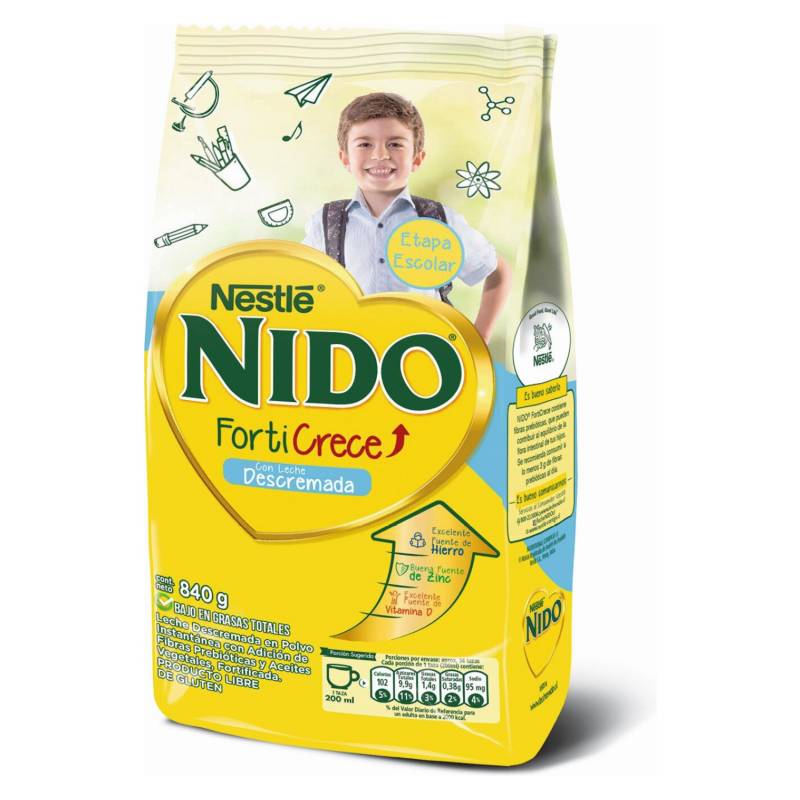 NIDO - Leche en Polvo NIDO Forticrece Sin lactosa 840g X3