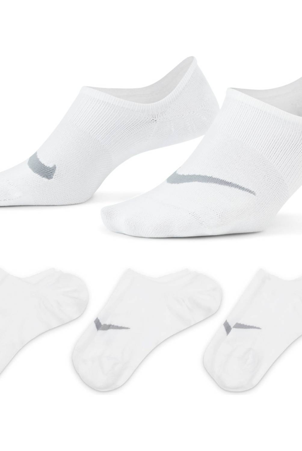 Pack de 2 calcetines bajos invisibles blancos Light Coton para mujer