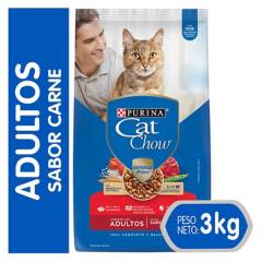 PURINA - Alimento Seco Para Gato Cat Chow Adulto Carne 3Kg