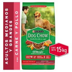 PURINA - Alimento Seco Perro Dog Chow Carne Y Pollo 15Kg