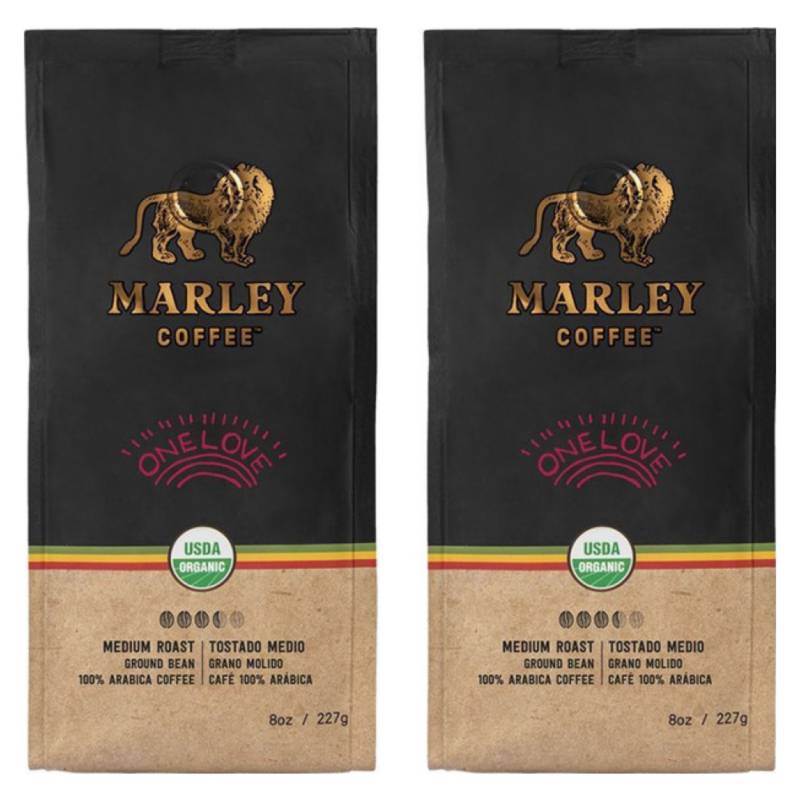 MARLEY COFFEE - 2x Café molido orgánico · One Love 227 g