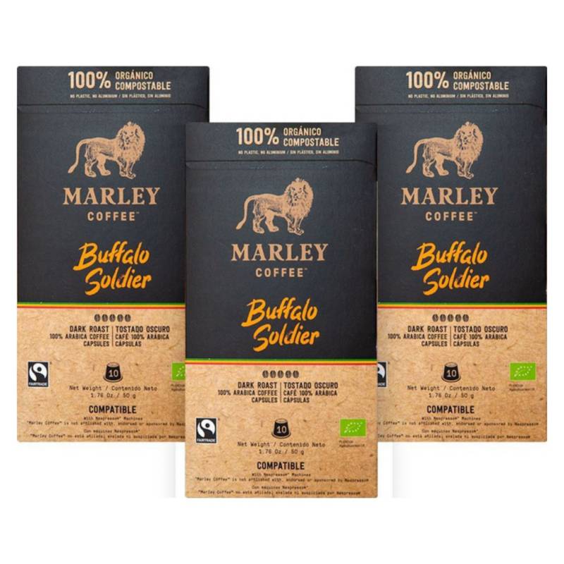 MARLEY COFFEE - Pack 3x Cápsulas Buffalo Soldier