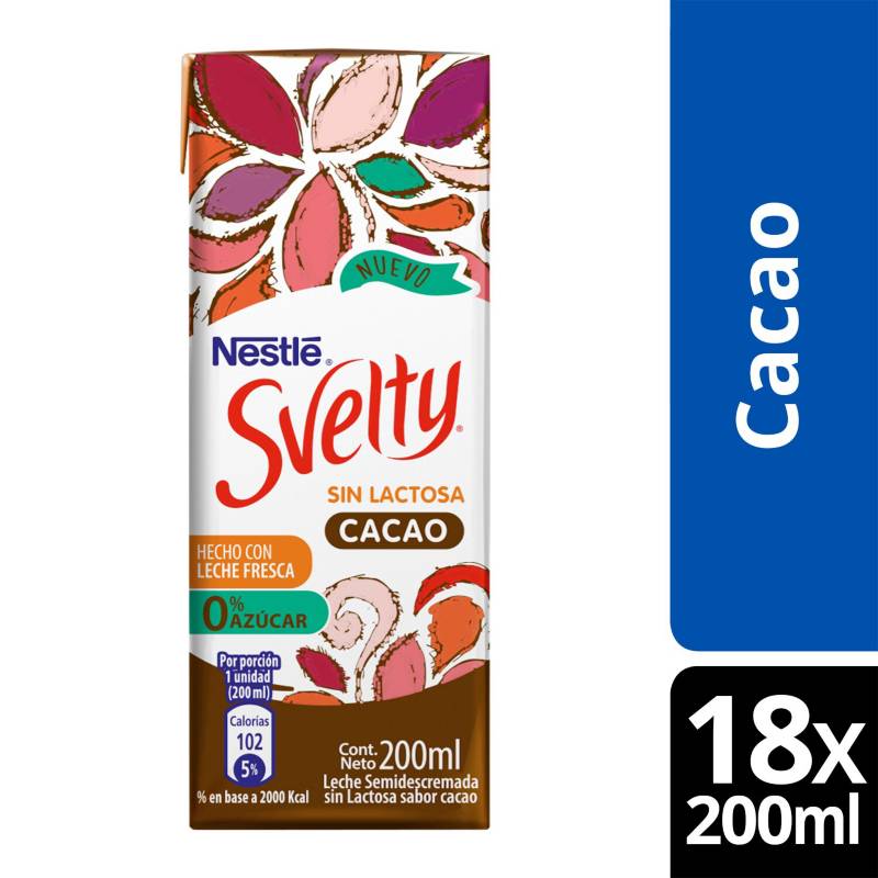 NESTLE - Leche Svelty Sin Lactosa Cacao 6X200Ml X3