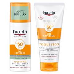 EUCERIN - Set Protector Solar Facial Anti Brillo Oil Control SPF50 50ml + Protector Facial Facial Toque Seco SPF50 50ml