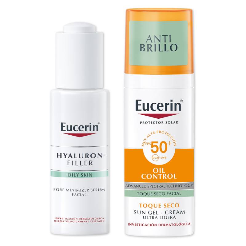 EUCERIN - Protector Solar Facial Anti Brillo Oil Control SPF50 50ml + Serum Facial Pore Minimizer 30ml