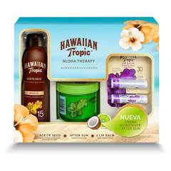 HAWAIIAN TROPIC - Pack After Sun + Aceite Seco + 2 Lip Balm