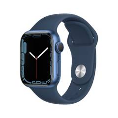APPLE - Apple Watch series 7 (41mm, GPS) - Caja aluminio azul - Correa deportiva azul abismo