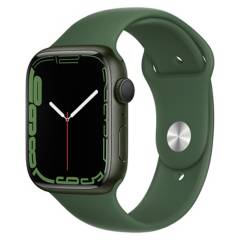APPLE - Apple Watch series 7 (45mm, GPS) - Caja aluminio verde - Correa deportiva verde trébol