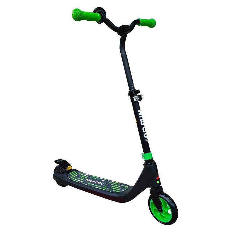 GO FUN - Scooter Eléctrico Con Bocina Y Luz Plegable Verde