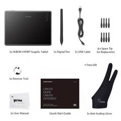 HUION - Tableta Gráfica Digitalizadora Huion H430P Kit