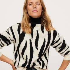 MANGO - Sweater Punto Estampado Comansi Mujer