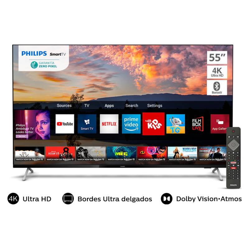 PHILIPS - LED 55" 55PUD7625 4K UHD Smart TV