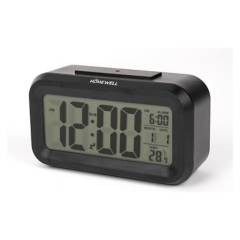 HOMEWELL - Reloj Despertador Negro 13.5X7.5X4.5Cm
