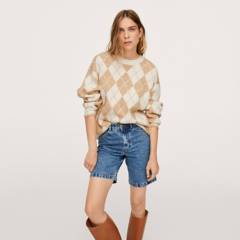 MANGO - Sweater Punto Rombos Rumba Mujer