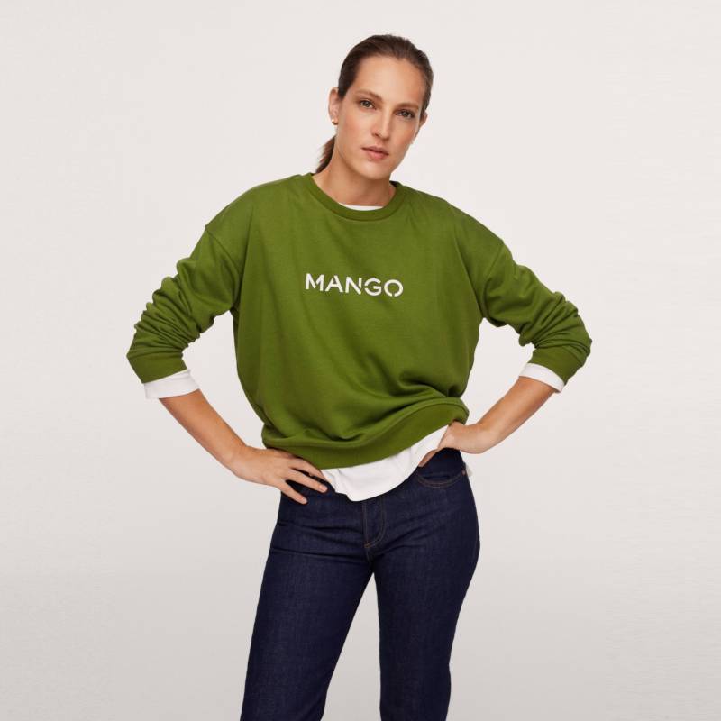 MANGO - Mango Polerón Mangologo Mujer