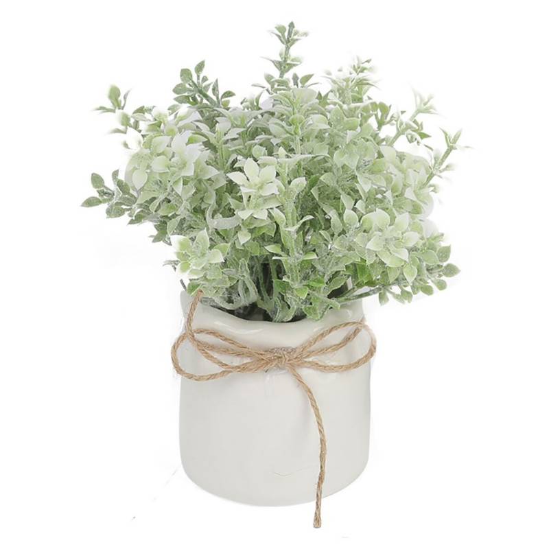 HOMEWELL - Arreglo Planta Decorativa Artificial Flores Verdes