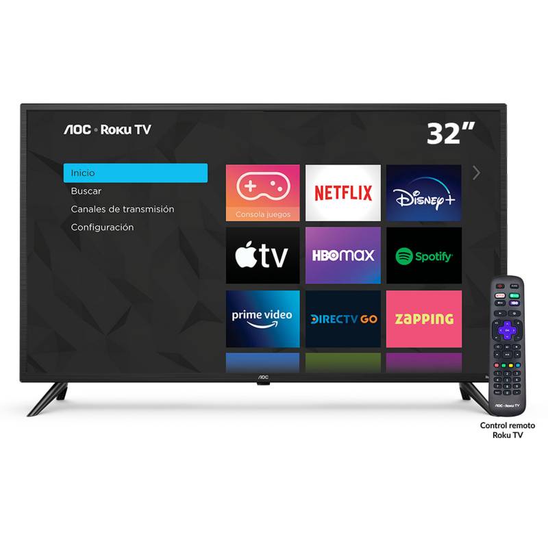 AOC - TV LED 32" HD Smart TV Roku AOC