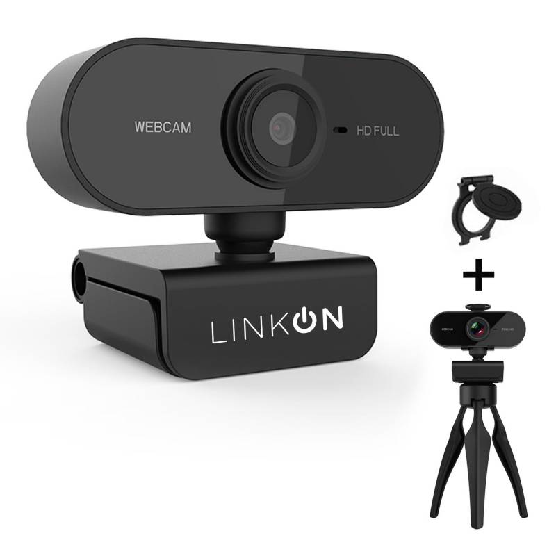 LINKON - Webcam Camara Web Fullhd 1080P Usb Microfono