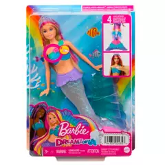 BARBIE - Muñeca Sirena Luces Brillantes Barbie